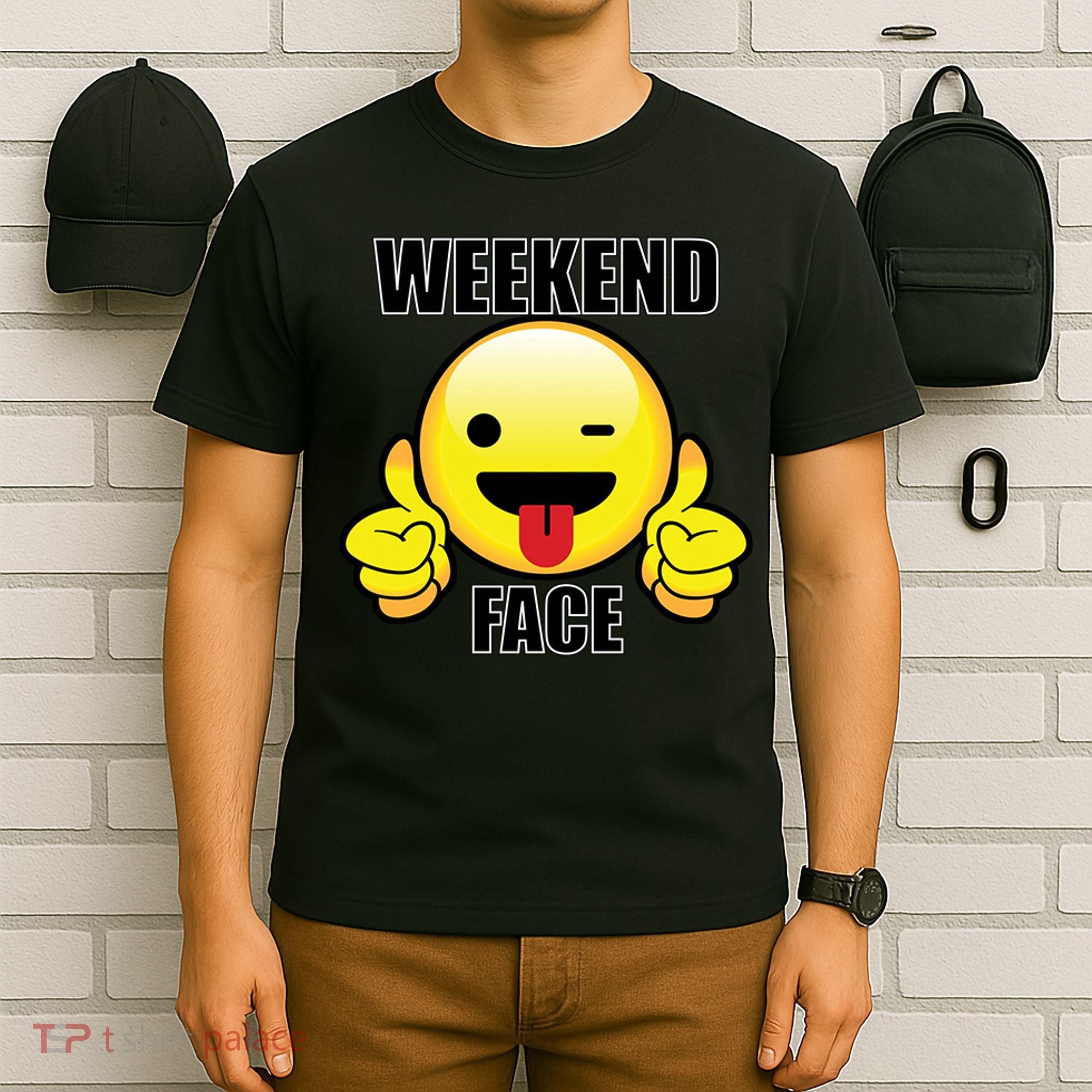 Weekend Face Emoji T-Shirt