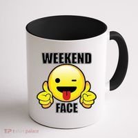 Weekend Face Emoji Coffee Mug thumb 1