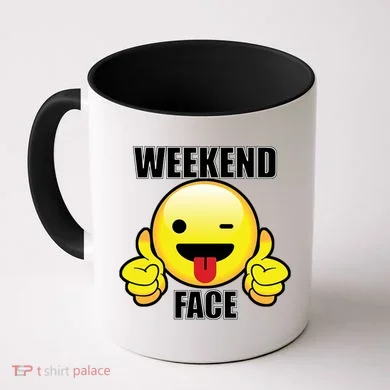 Weekend Face Emoji Coffee Mug