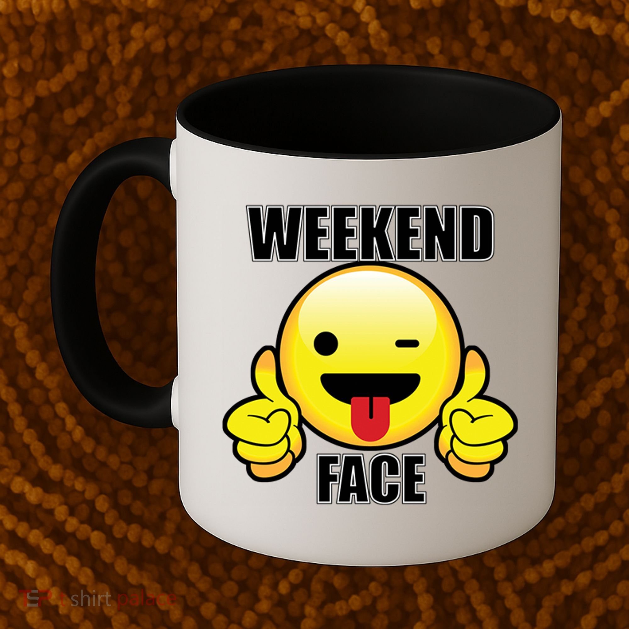 Weekend Face Emoji Coffee Mug