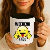 Weekend Face Emoji Coffee Mug thumb 3