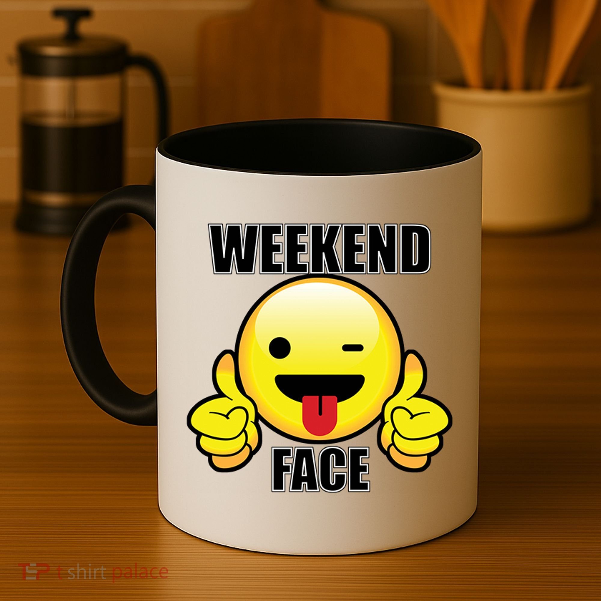 Weekend Face Emoji Coffee Mug