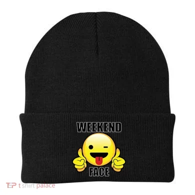 Weekend Face Emoji Beanie