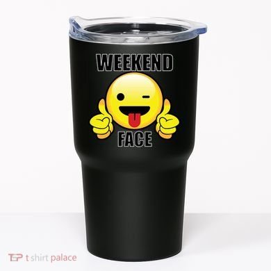 Weekend Face Emoji Tumbler