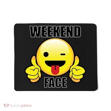 Weekend Face Emoji Mousepad