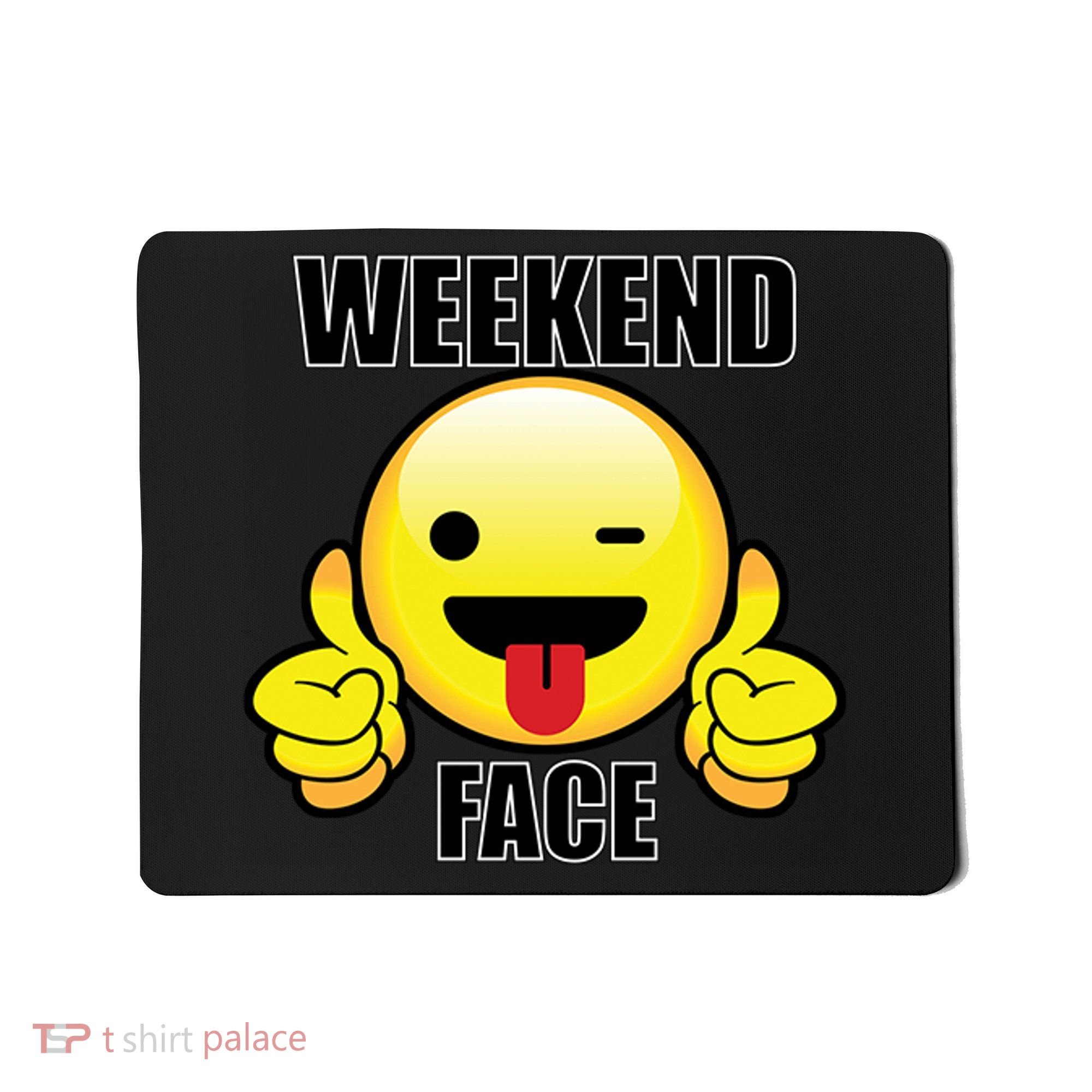 Weekend Face Emoji Mousepad