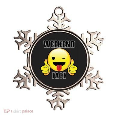 Weekend Face Emoji Ornament