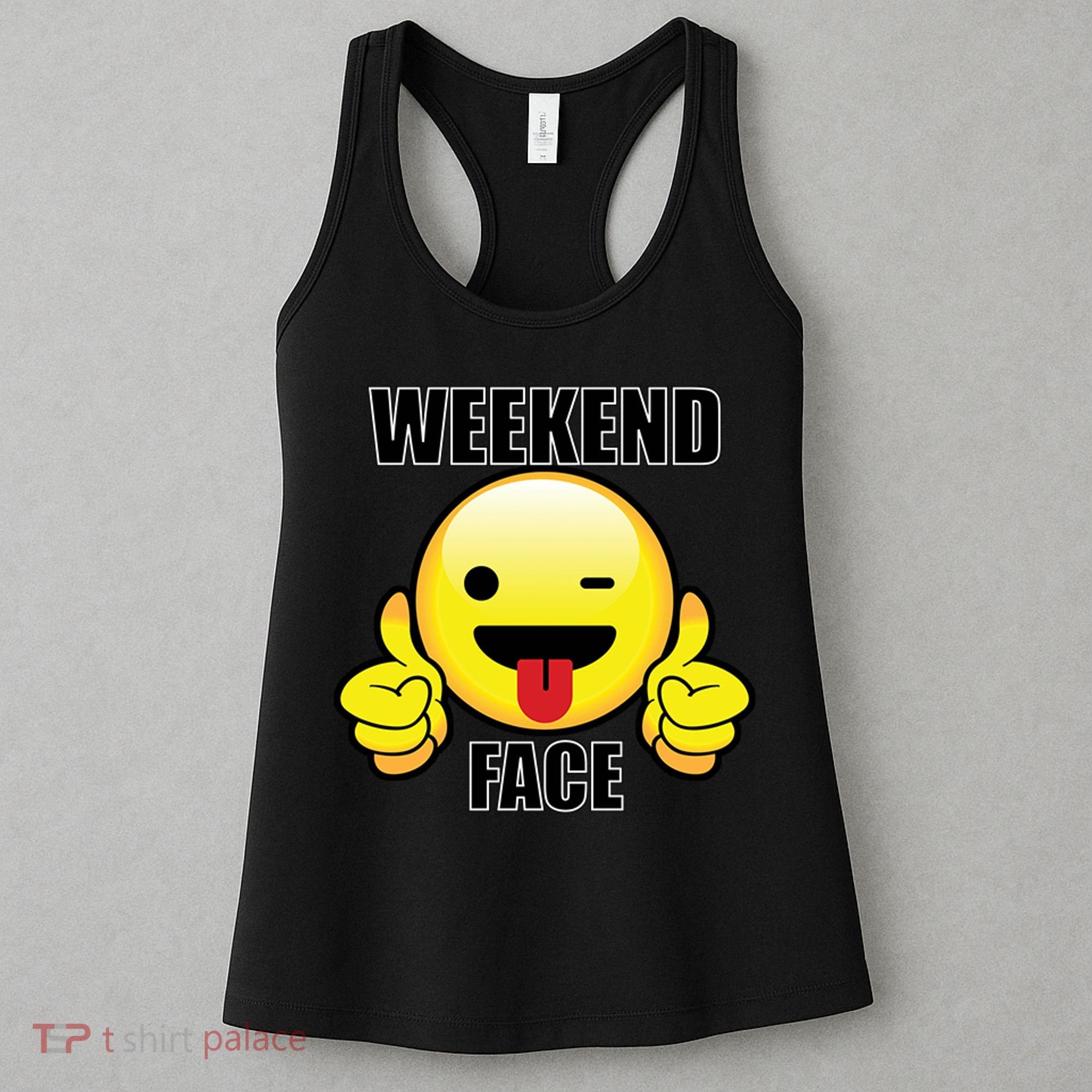 Weekend Face Emoji Women's Tank Top