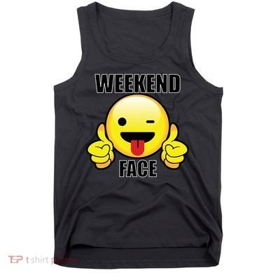 Weekend Face Emoji Tank Top