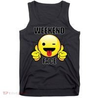 Weekend Face Emoji Tank Top thumb 0