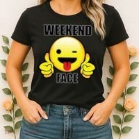 Weekend Face Emoji Women's T-Shirt thumb 2