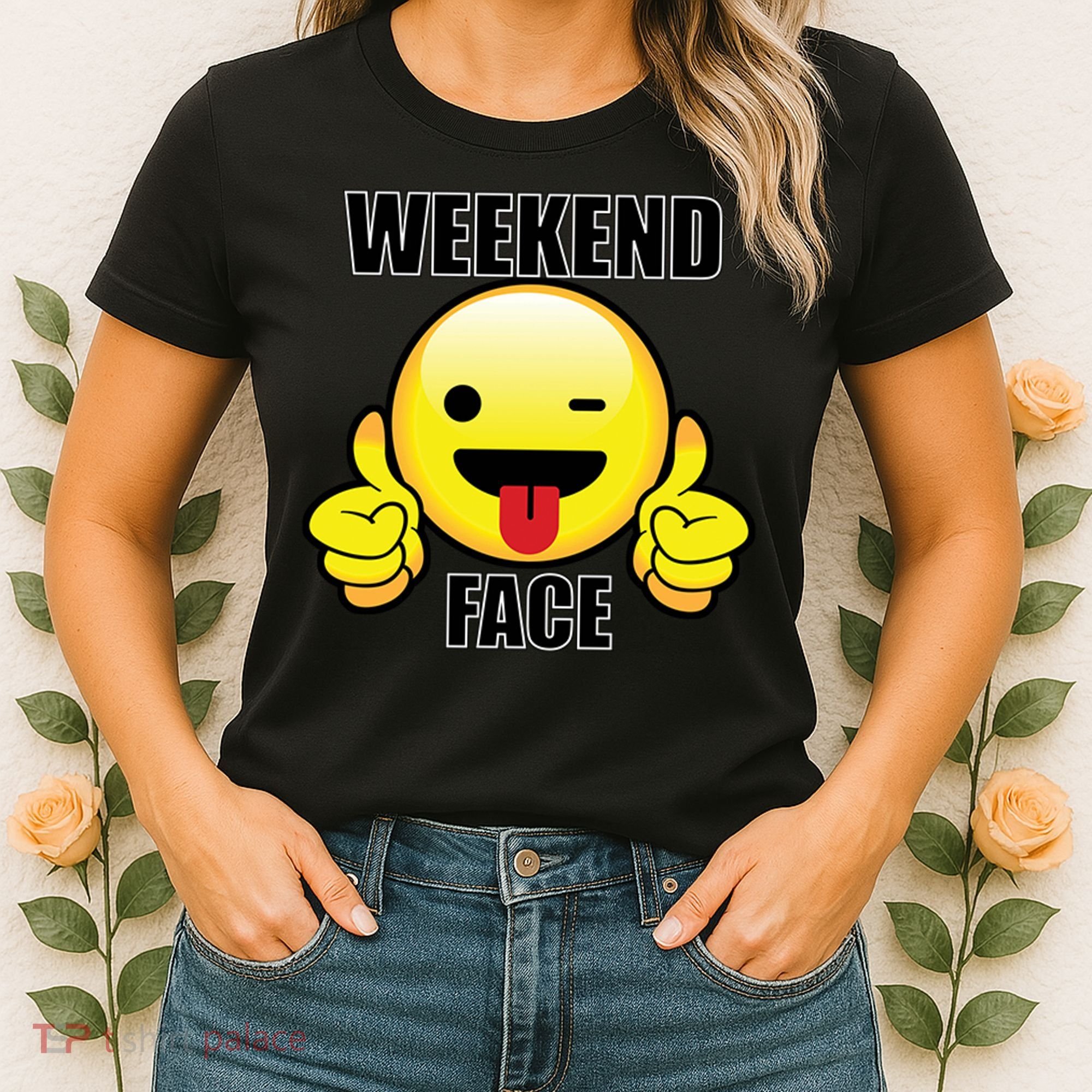 Weekend Face Emoji Women's T-Shirt