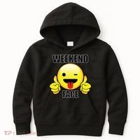 Weekend Face Emoji Kids Hoodie thumb 0
