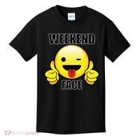 Weekend Face Emoji Kids T-Shirt thumb 0