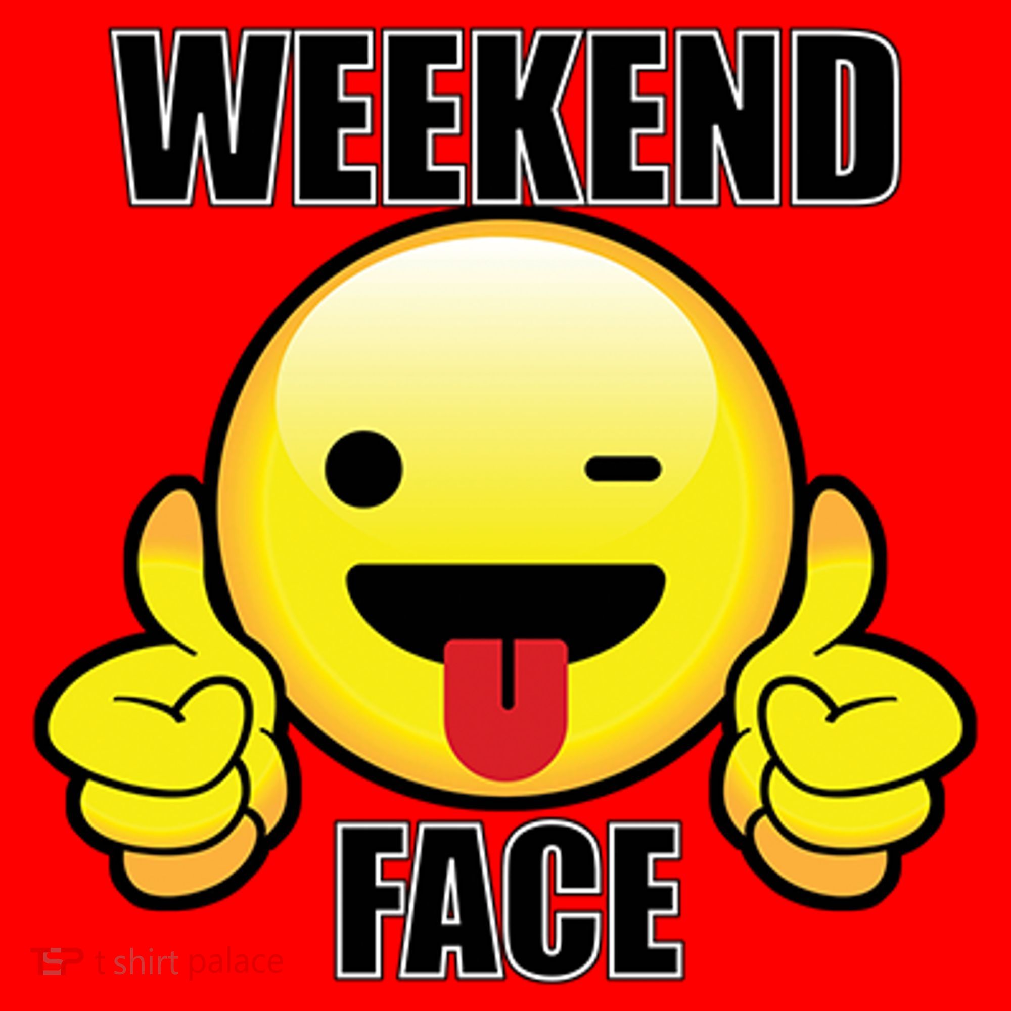 Weekend Face Emoji Santa Hat