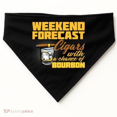 Weekend Forcast Cigars and Bourbon USA-Made Doggie Bandana