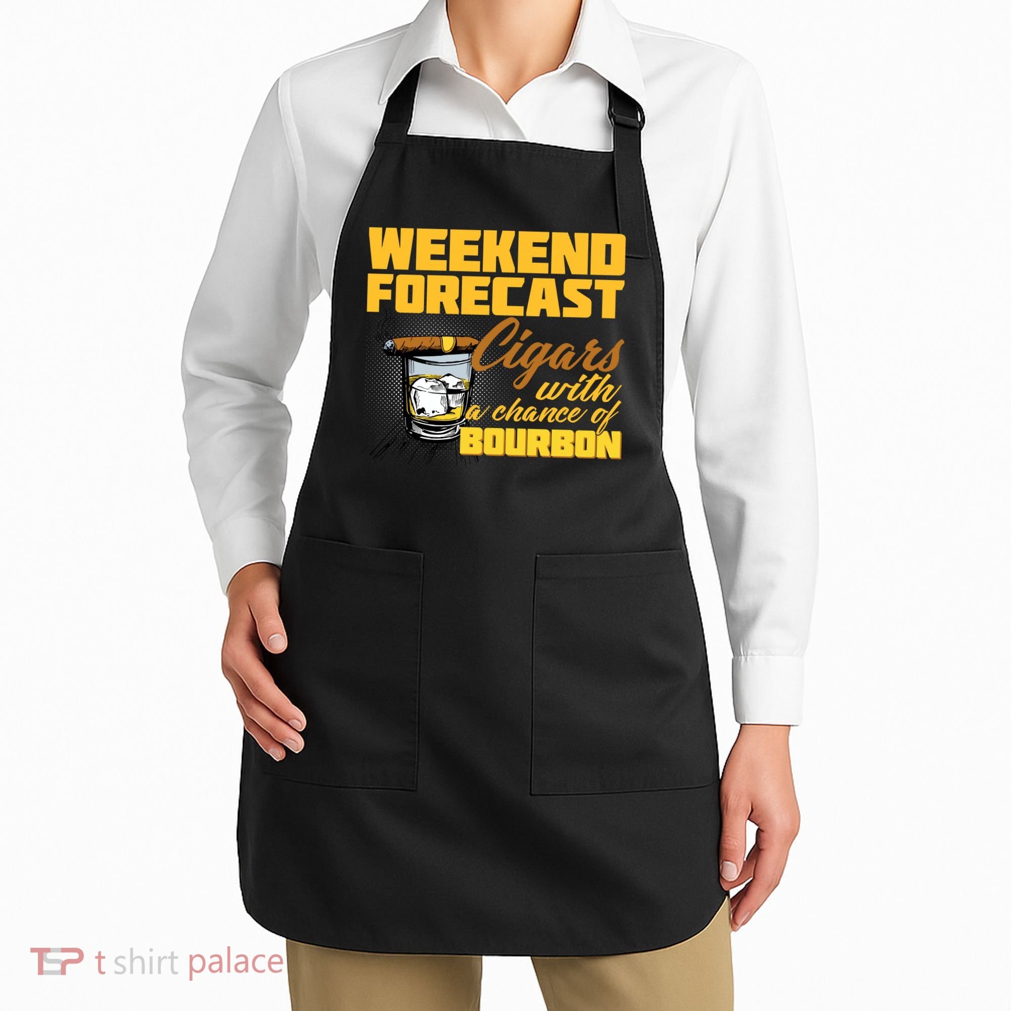 Weekend Forcast Cigars and Bourbon Apron