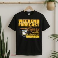 Weekend Forcast Cigars and Bourbon T-Shirt thumb 2