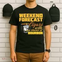 Weekend Forcast Cigars and Bourbon T-Shirt thumb 6