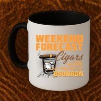 Weekend Forcast Cigars and Bourbon Coffee Mug thumb 2