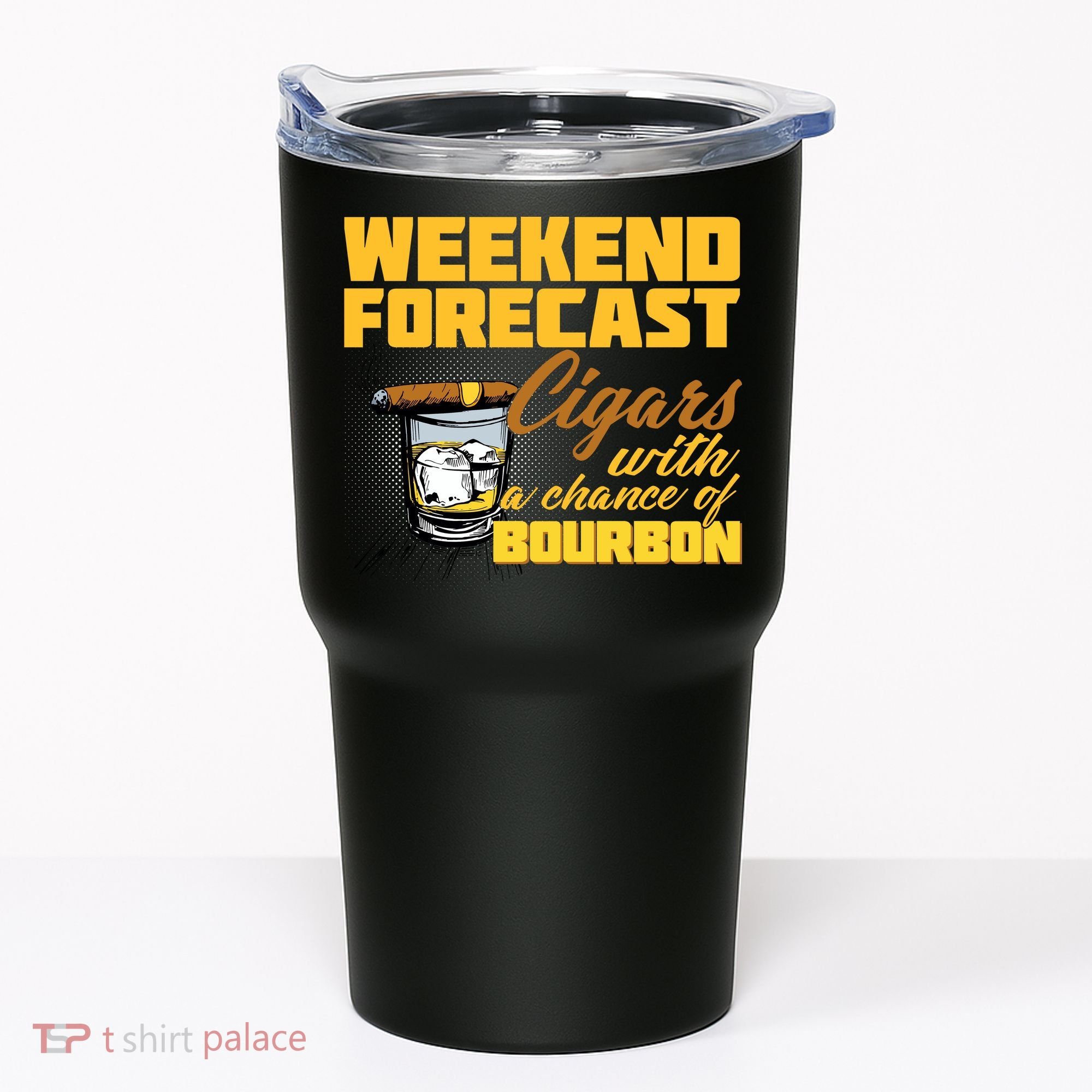 Weekend Forcast Cigars and Bourbon Tumbler