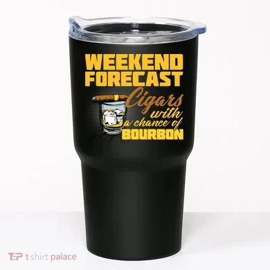 Weekend Forcast Cigars and Bourbon Tumbler
