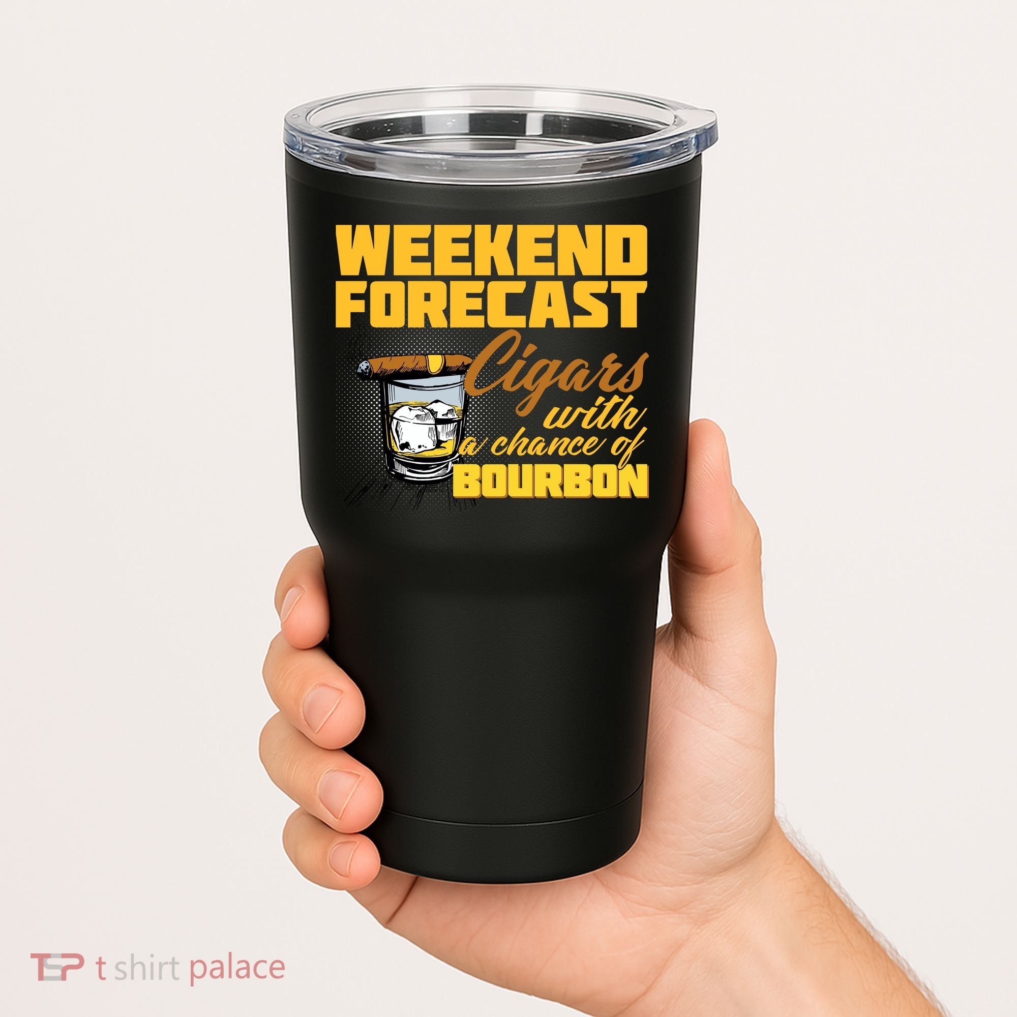 Weekend Forcast Cigars and Bourbon Tumbler