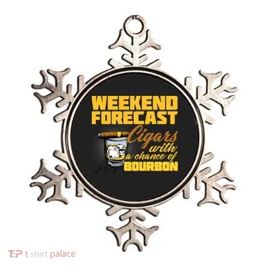 Weekend Forcast Cigars and Bourbon Ornament