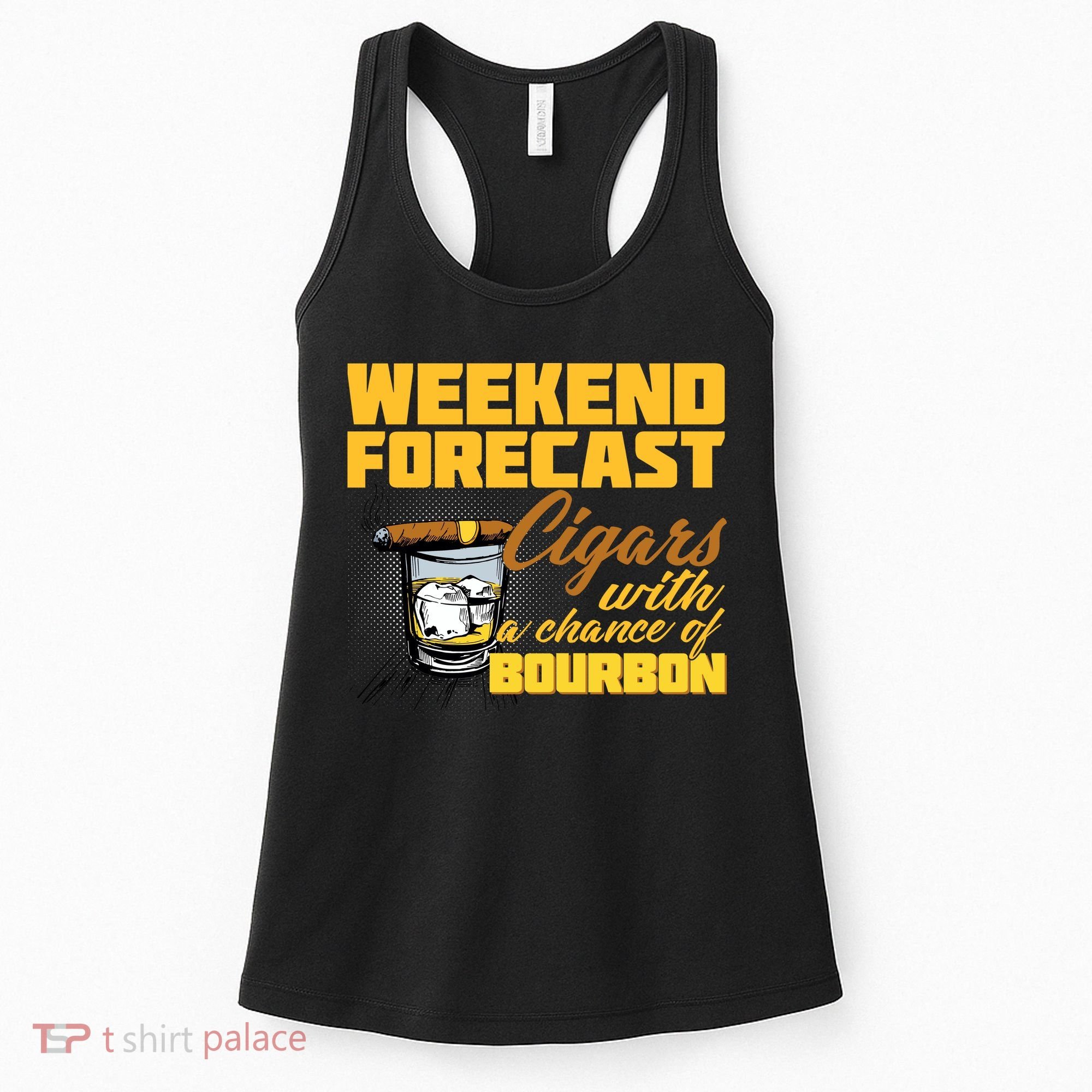 Weekend Forcast Cigars and Bourbon Women's Tank Top