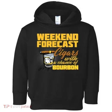 Weekend Forcast Cigars and Bourbon Toddler Hoodie