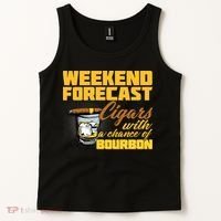 Weekend Forcast Cigars and Bourbon Tank Top thumb 2