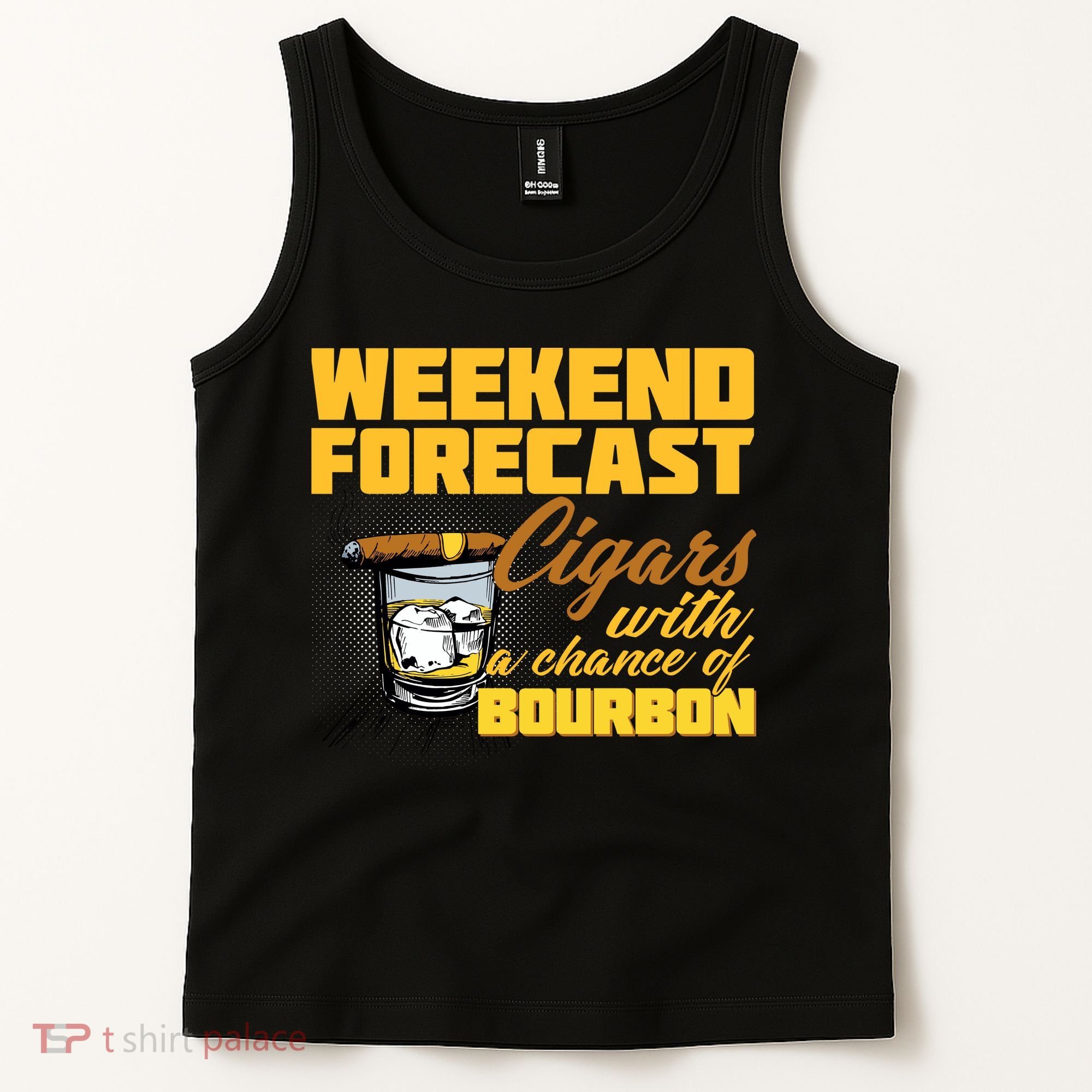 Weekend Forcast Cigars and Bourbon Tank Top