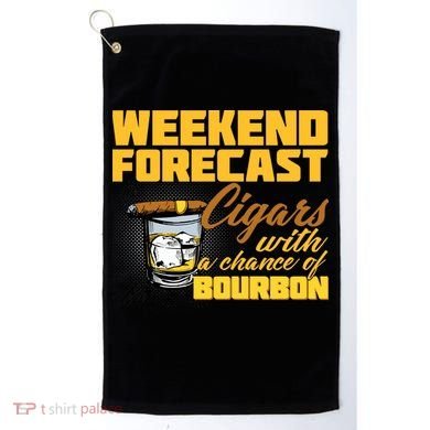 Weekend Forcast Cigars and Bourbon Golf Towel