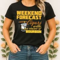 Weekend Forcast Cigars and Bourbon Women's T-Shirt thumb 2