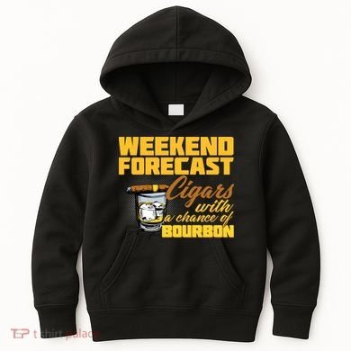 Weekend Forcast Cigars and Bourbon Kids Hoodie