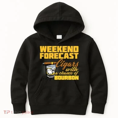 Weekend Forcast Cigars and Bourbon Kids Hoodie