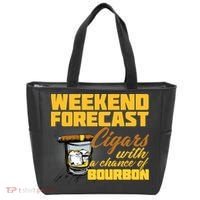 Weekend Forcast Cigars and Bourbon Tote Bag thumb 0