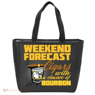 Weekend Forcast Cigars and Bourbon Tote Bag
