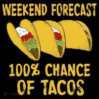 Weekend Forecast 100 Percent Chance Of Tacos Coffee Mug thumb 5