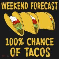 Weekend Forecast 100 Percent Chance Of Tacos Ornament thumb 1
