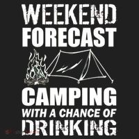 Weekend Forecast Camping With A Chance Of Drinking Women's Sweatshirt thumb 2