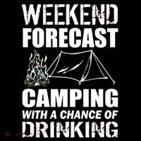 Weekend Forecast Camping With A Chance Of Drinking USA-Made Doggie Bandana thumb 2