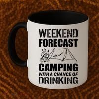 Weekend Forecast Camping With A Chance Of Drinking Coffee Mug thumb 2