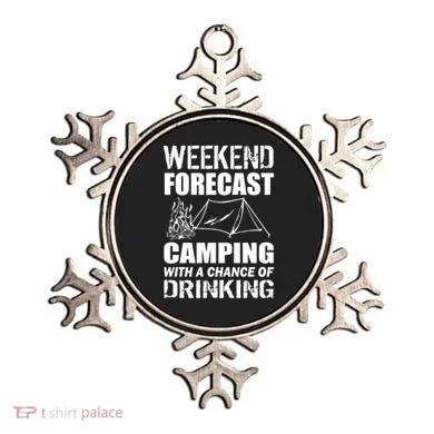 Weekend Forecast Camping With A Chance Of Drinking Ornament