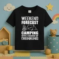 Weekend Forecast Camping With A Chance Of Drinking Toddler T-Shirt thumb 3
