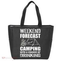 Weekend Forecast Camping With A Chance Of Drinking Tote Bag thumb 0