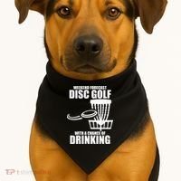 Weekend Forecast Disc Golf Chance Of Drinking USA-Made Doggie Bandana thumb 1