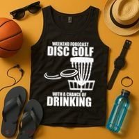 Weekend Forecast Disc Golf Chance Of Drinking Tank Top thumb 4