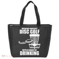 Weekend Forecast Disc Golf Chance Of Drinking Tote Bag thumb 0