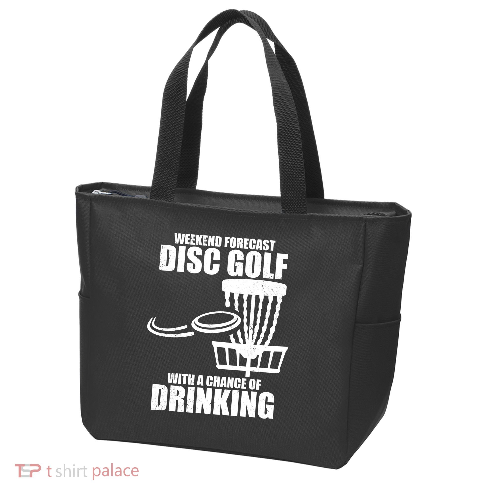 Weekend Forecast Disc Golf Chance Of Drinking Tote Bag